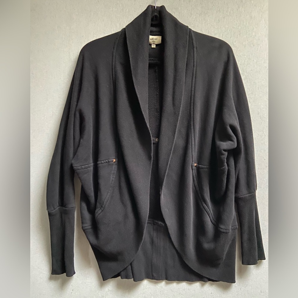 Wilfred black Diderot Cocoon open cardigan Sz S/M available - Picture 4 of 11